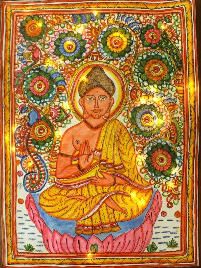 Gautum-buddha-traditional-tholu-bommalata-painting Shilphaat