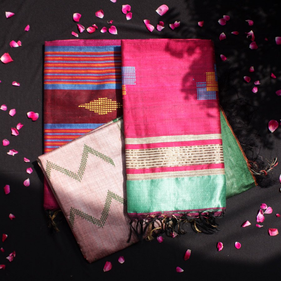Dupion-tussar-silk-saree